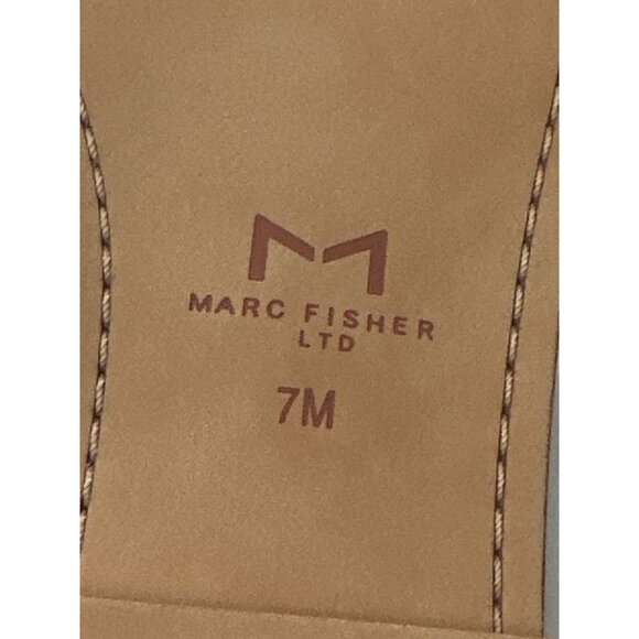 Marc Fisher Rosely NEW in box ivory leather with silvertone chain sz 7M sandals - Picture 6 of 7